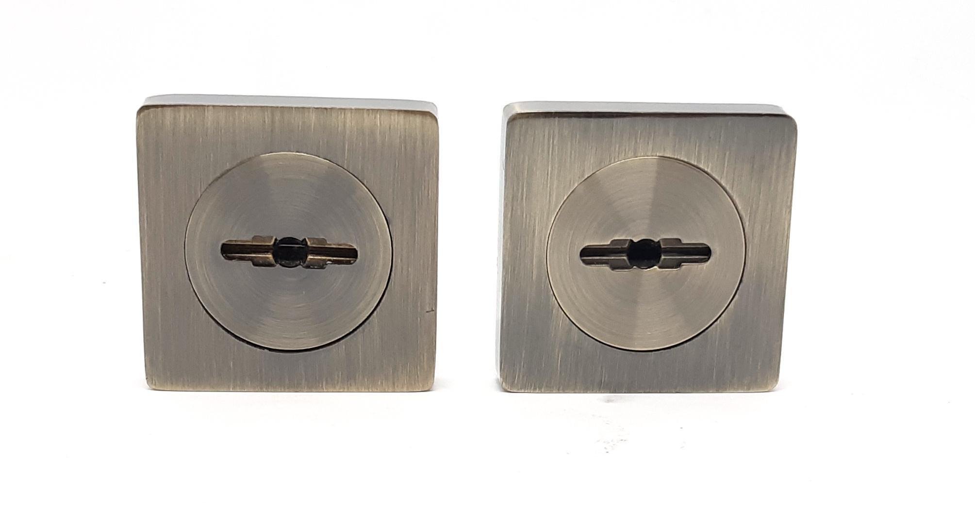 Накладка Class ET 08 Quadro Квадрат под сувальдный ключ Старая бронза Накладка Class ET 08 Quadro Квадрат под сувальдный ключ Старая бронза