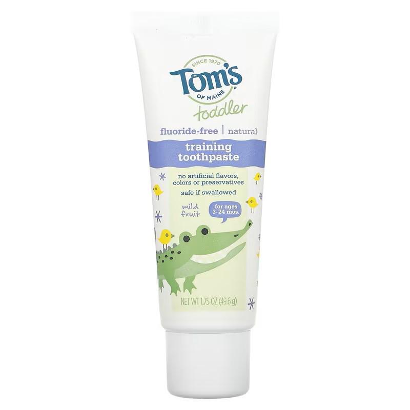 Зубна паста для дітей Tom's of Maine Toddler Natural Training Toothpaste Fluoride-Free Ages 3-24 Months Mild Fruit 49,6 г