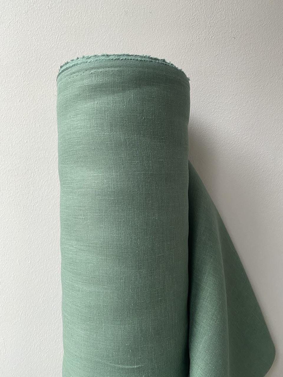 Ткань LINEN PLUS 100% лен 150 см 176 Зеленый - фото 1 Ткань LINEN PLUS 100% лен 150 см 176 Зеленый - фото 1
