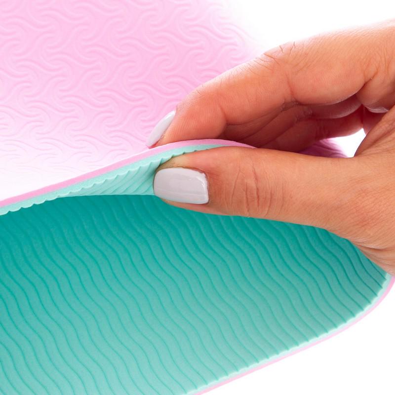 Килимок для фітнесу та йоги Zelart FI-1515 183x61x0,4 см Бірюзовий/Фіолетовий (NA004244) - фото 3 Килимок для фітнесу та йоги Zelart FI-1515 183x61x0,4 см Бірюзовий/Фіолетовий (NA004244) - фото 3