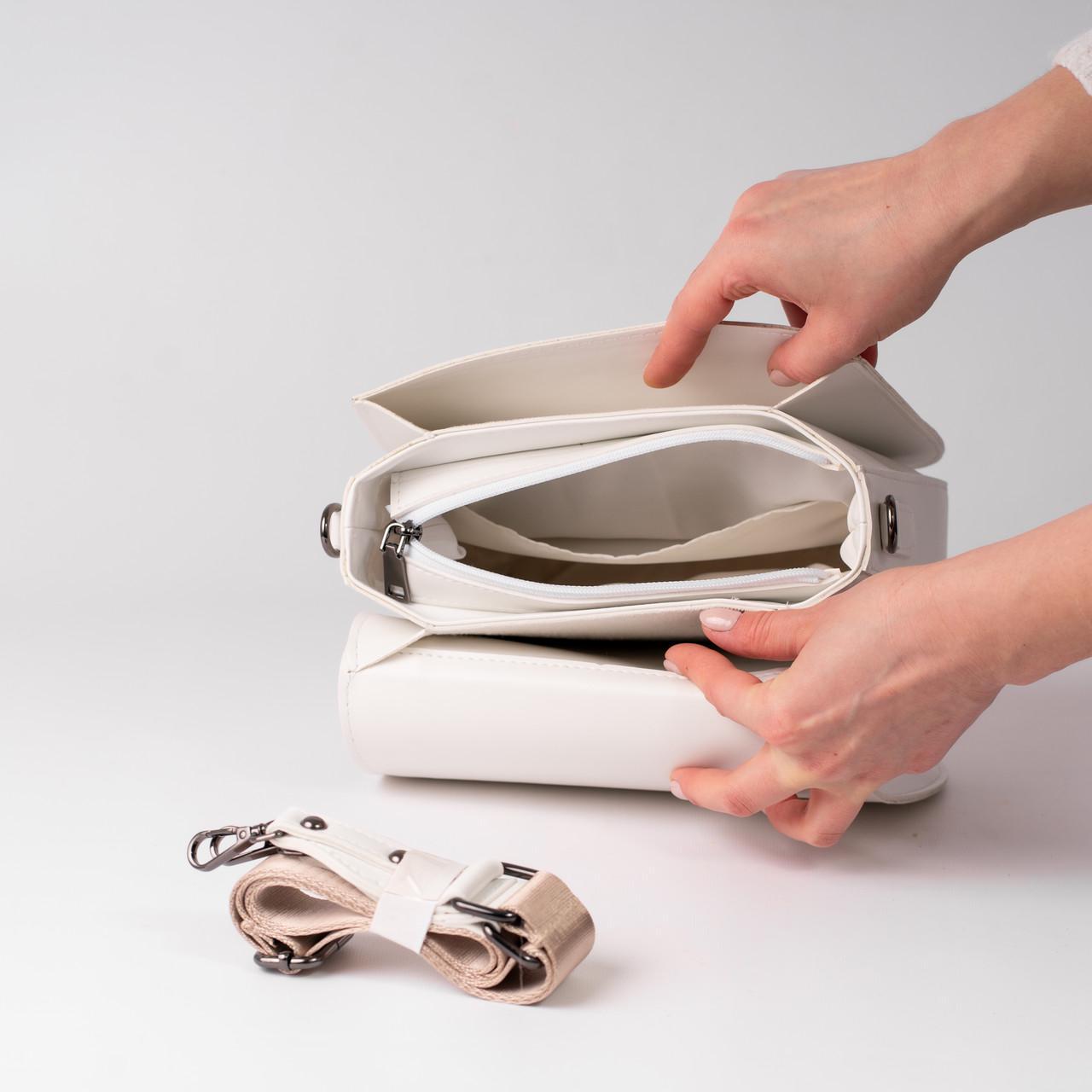 Сумка женская кросс-боди XENIA № 20-24 Белый - фото 4