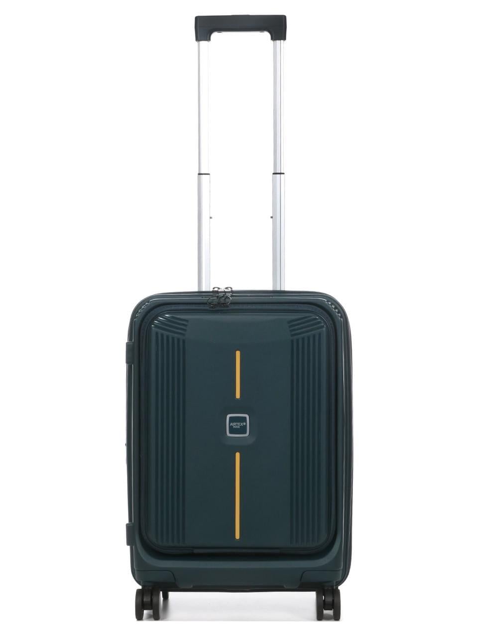 Чемодан ручная кладь AIRTEX полипропилен S 55х38х24+5 см 50 л 3,4 кг Зеленый