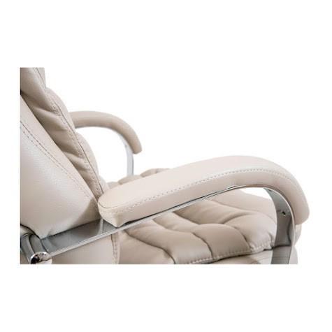 Кресло офисное компьютерное Valencia VIP Хром M3 MultiBlock натуральная кожа Lux Светло-серый - фото 4