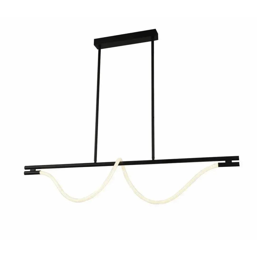 Люстра светодиодная Valeso с изогнутым рассеивателем 74W 3000-6500К Черный (G 2914/1000 74W)