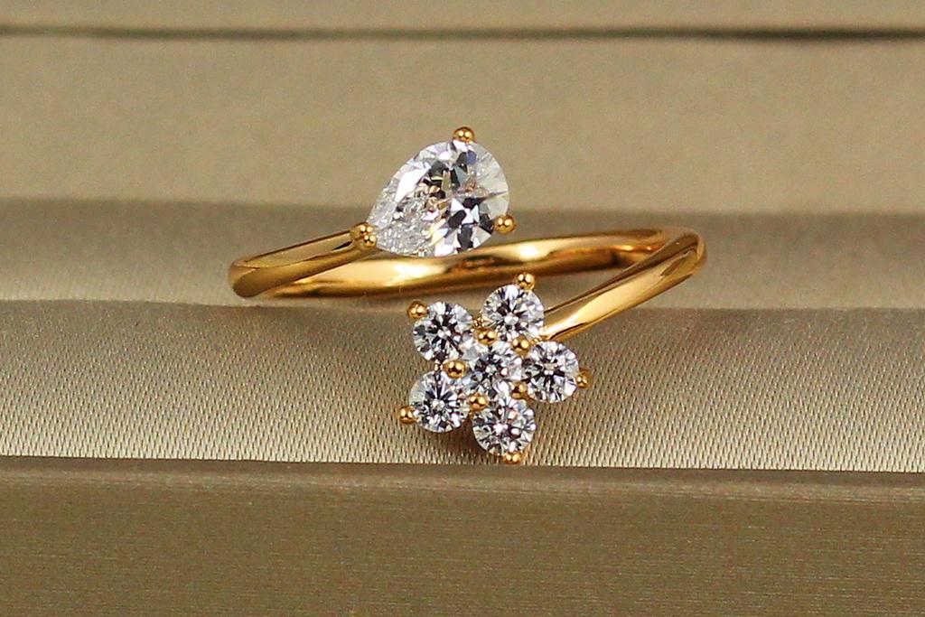 Кольцо Xuping Jewelry Летний дождь р. 16+ Золотистый (1865507214)