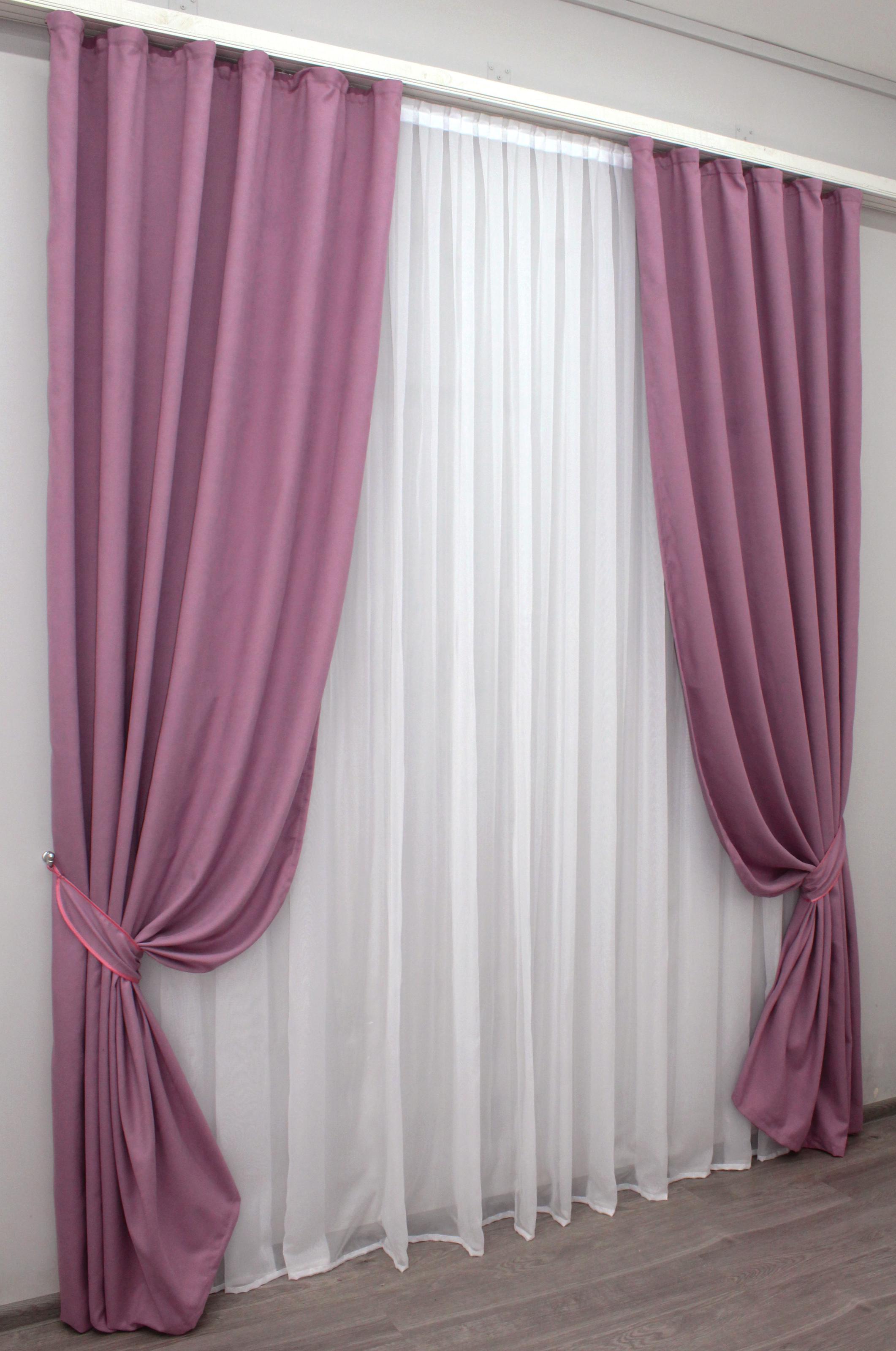 Комплект штор VR-Textil Petek № 915ш микровелюр 150х270 см 2 шт. Розовый (30-747) Комплект штор VR-Textil Petek № 915ш микровелюр 150х270 см 2 шт. Розовый (30-747)