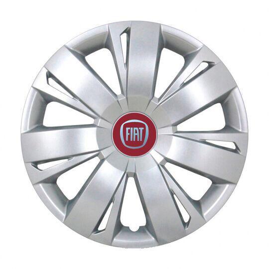 Ковпаки автомобільні SKS 411 R16 з логотипом Fiat 4 шт. Сріблястий
