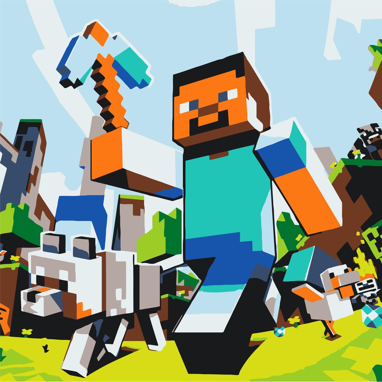 Картина за номерами ORIGAMI Minecraft 30х30 см (LW21830)