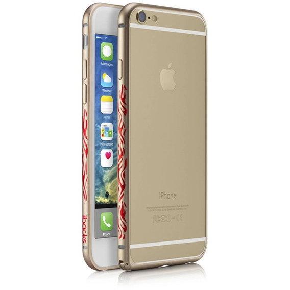 Чехол-бампер IBacks AluMinium Cameo Flame Series Bumper for iPhone 6/6S, Gold