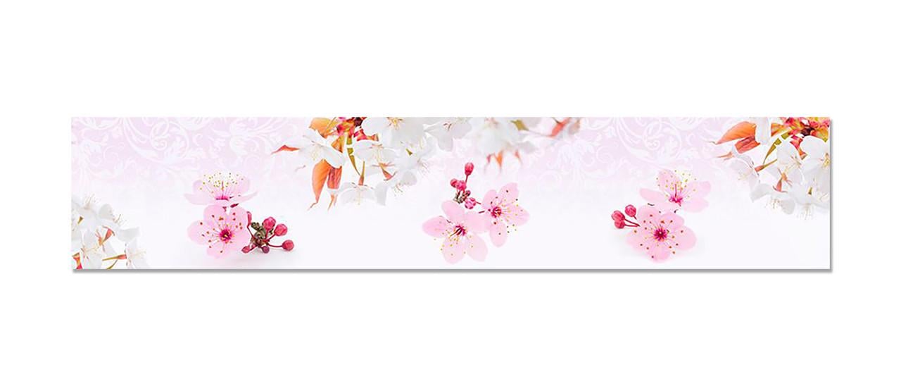 Наліпка вінілова на кухню Zatarga Рожеві Квіти Вишні 600х3000 мм (1267839477)