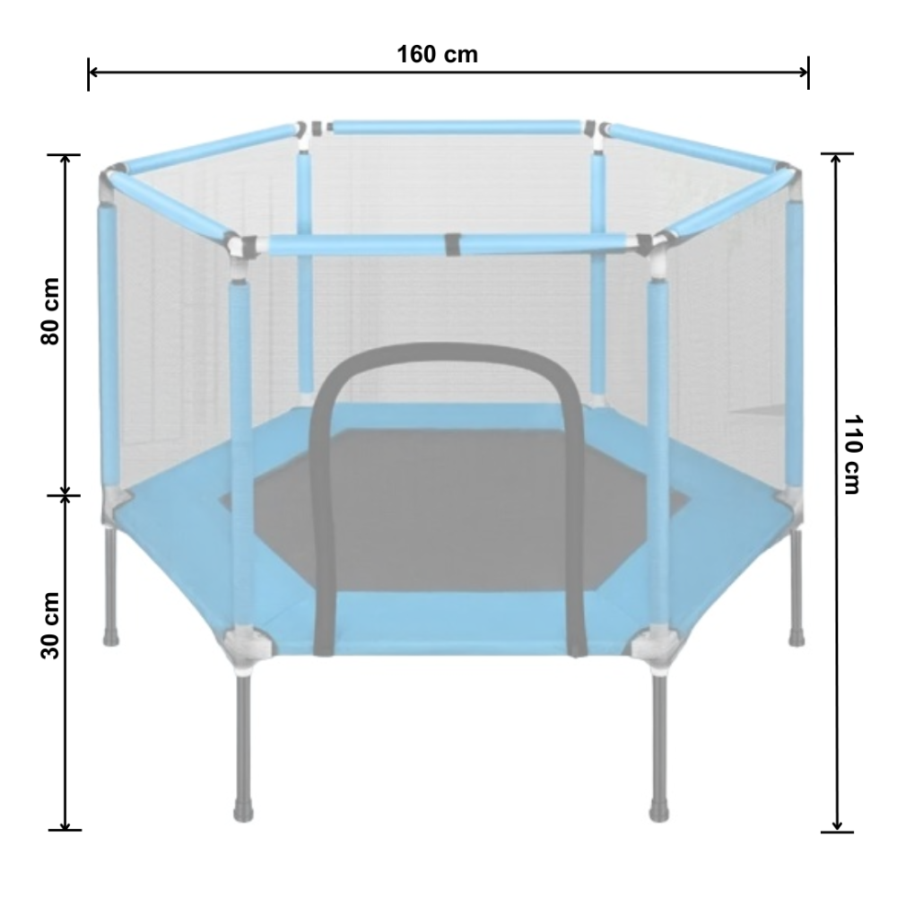 Батут дитячий Atleto із захисною сіткою на блискавці 160 см Синій (132-76-21000156) - фото 9 Батут дитячий Atleto із захисною сіткою на блискавці 160 см Синій (132-76-21000156) - фото 9
