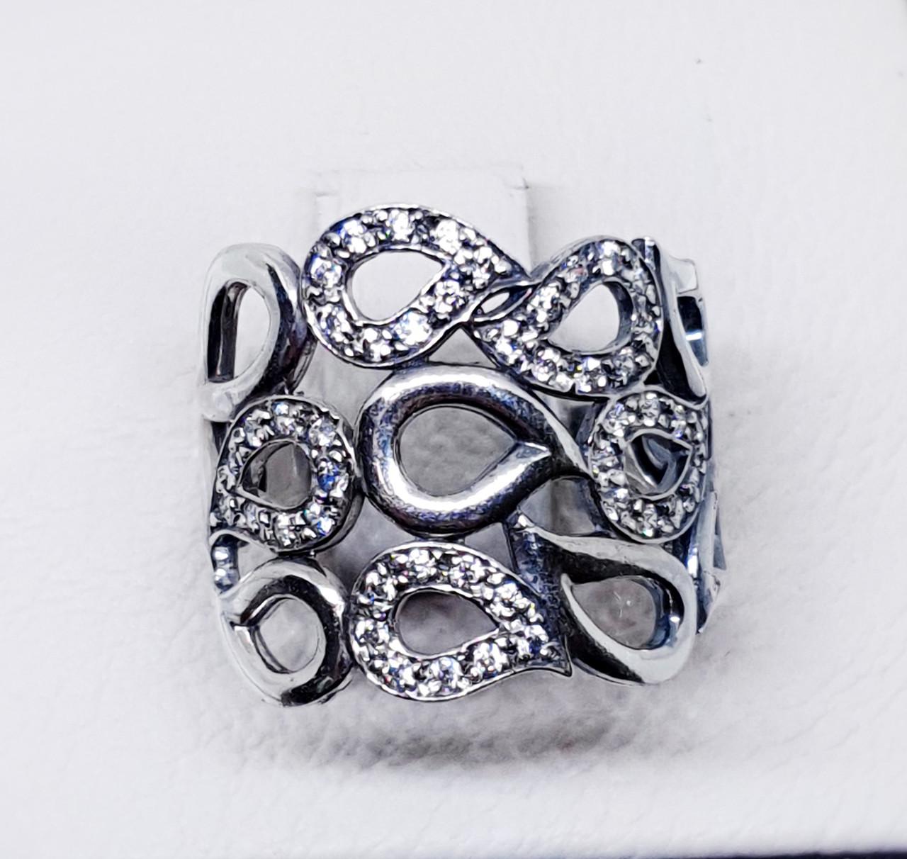 Кольцо серебряное с кубическим цирконием р. 19,5 4,24 г (1498462841)