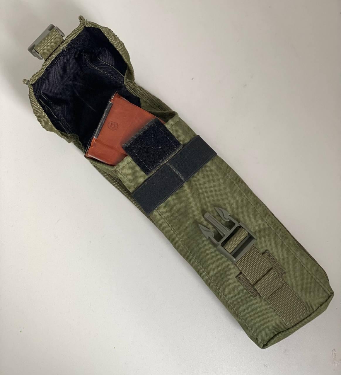 Подсумок закрыт для двух магазинов РПК на фастексе MOLLE Олива (2716550770) Подсумок закрыт для двух магазинов РПК на фастексе MOLLE Олива (2716550770)