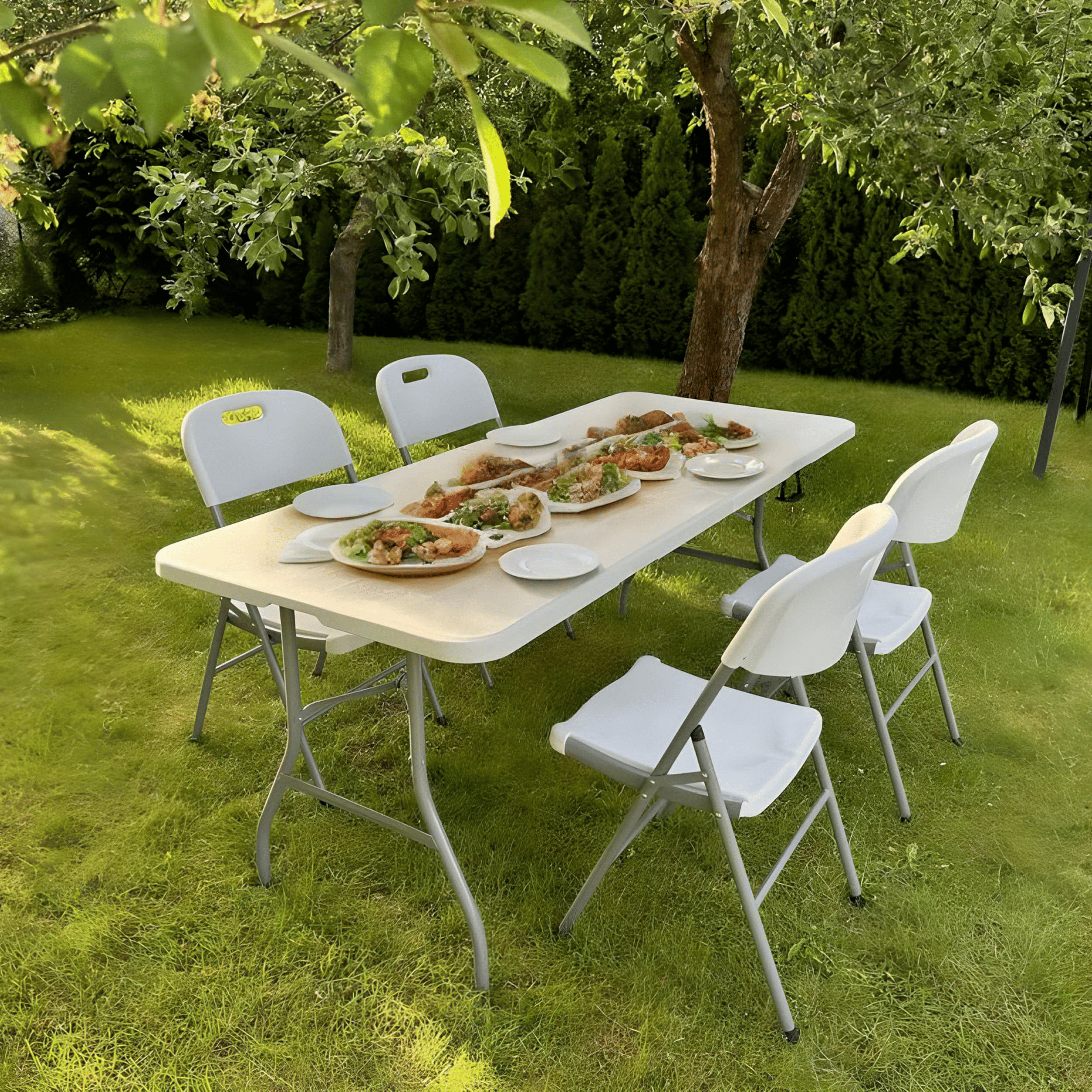 Стол садовый раскладной Homart G-180 180 см Белый (9879) - фото 5 Стол садовый раскладной Homart G-180 180 см Белый (9879) - фото 5