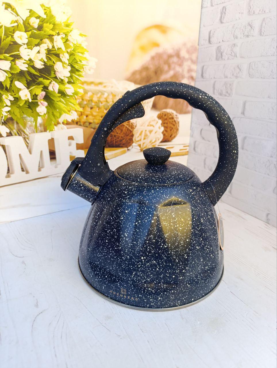 Чайник со свистком Edenberg EB-8873 из нержавеющей стали 2 л. Темно-синий (29889351) - фото 2 Чайник со свистком Edenberg EB-8873 из нержавеющей стали 2 л. Темно-синий (29889351) - фото 2