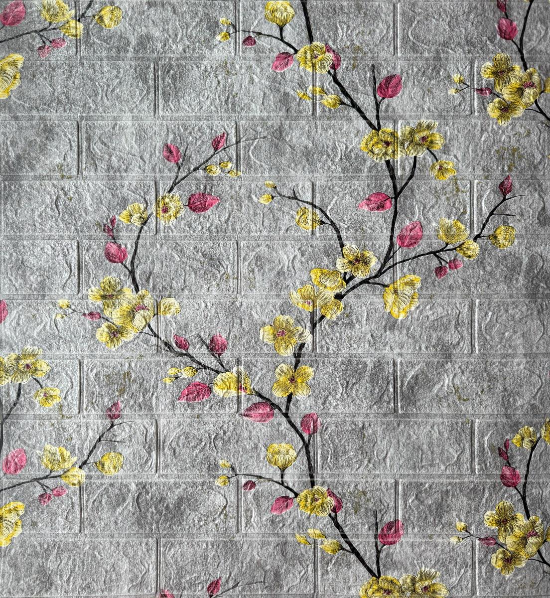 3D-панель самоклеящаяся под кирпич Магнолия 700x770x3 мм (6233-3)