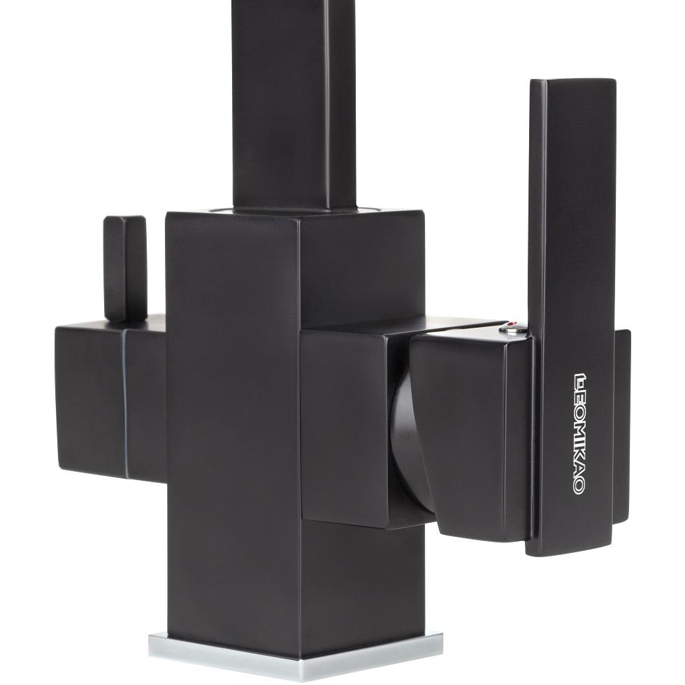 Кухонний змішувач Leomikao Kioto Black mat (6712196) - фото 7