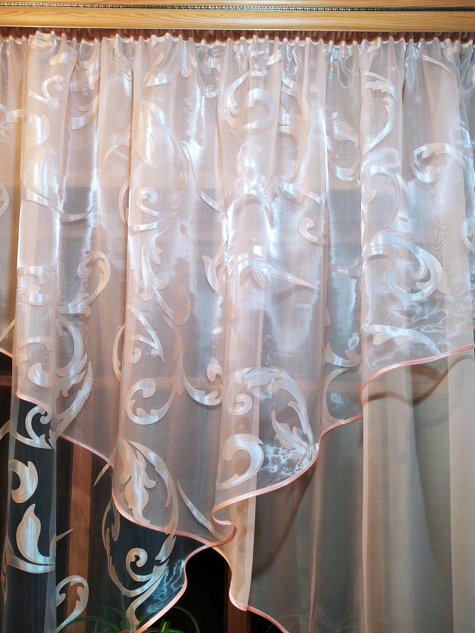 Шторы арка Стелла вензель Персиковый (1021669833) - фото 5 Шторы арка Стелла вензель Персиковый (1021669833) - фото 5