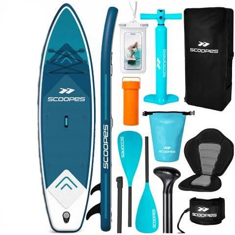 SUP-дошка надувна для плавання 2в1 з сидінням насосом та аксесуарами 320 см Синій