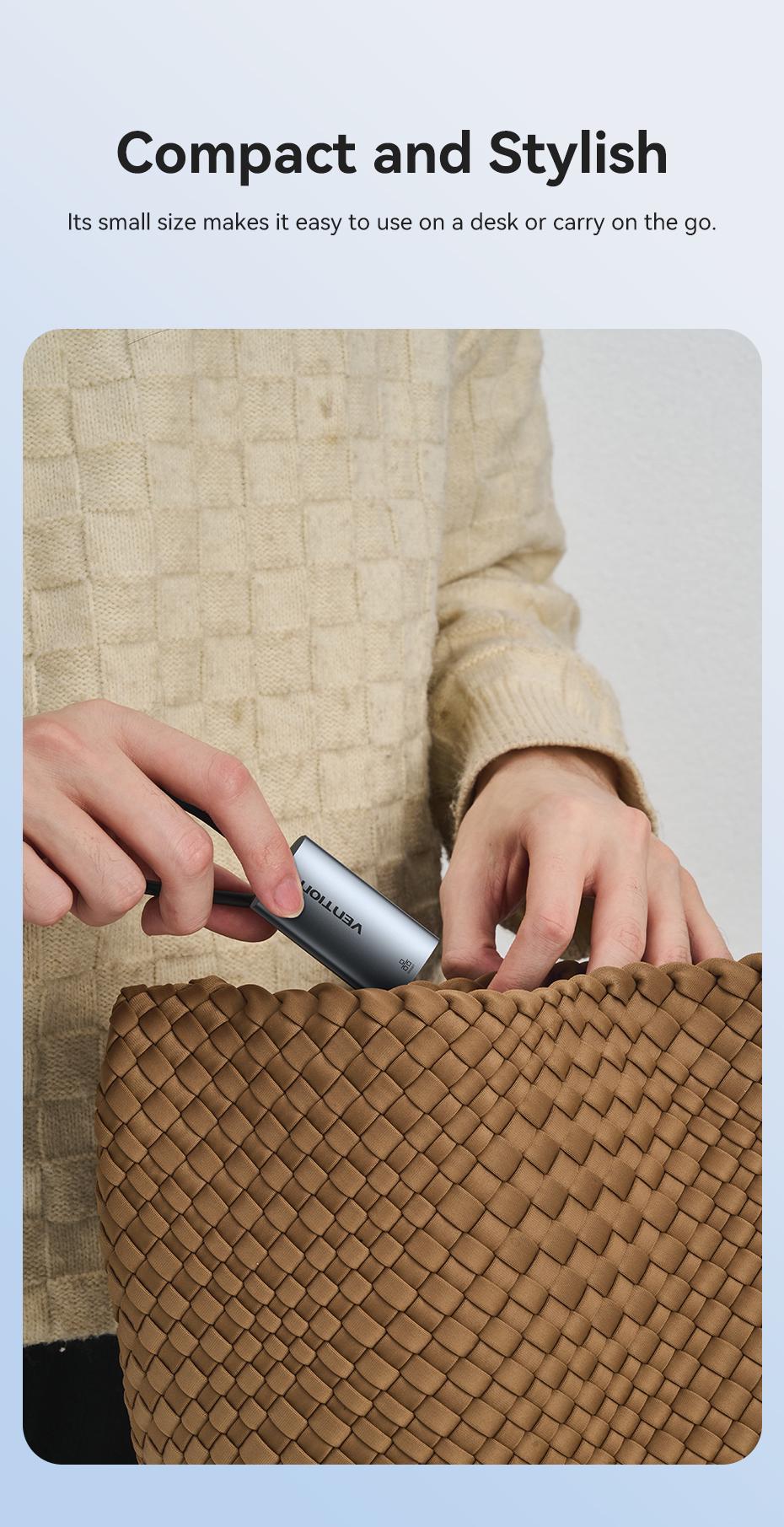 Адаптер Vention USB-C/USB-A на Gigabit Ethernet 1000 Мбит/с алюминиевый Plug and Play 0.15 м Серый (CFQHB) - фото 15