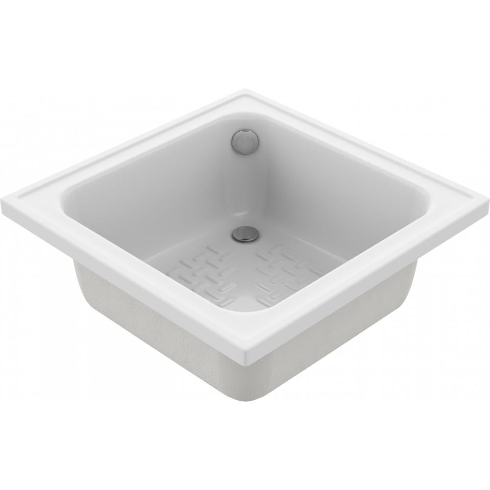 Душевой поддон глубокий Swan MARTIN с переливом 80х80 см Белый (3464)