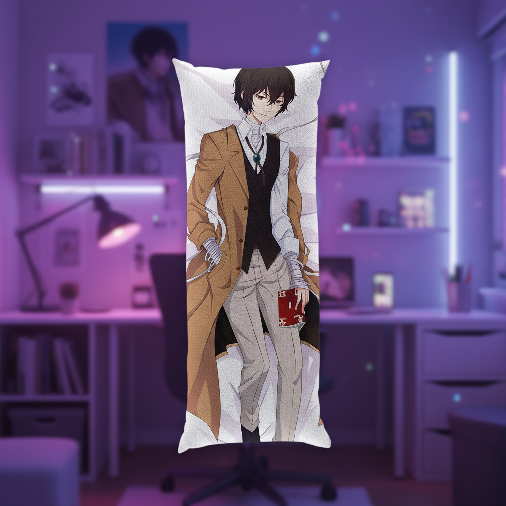 Декоративна подушка Osamu Dazai Bungou Stray Dogs 13х34 см (26428)