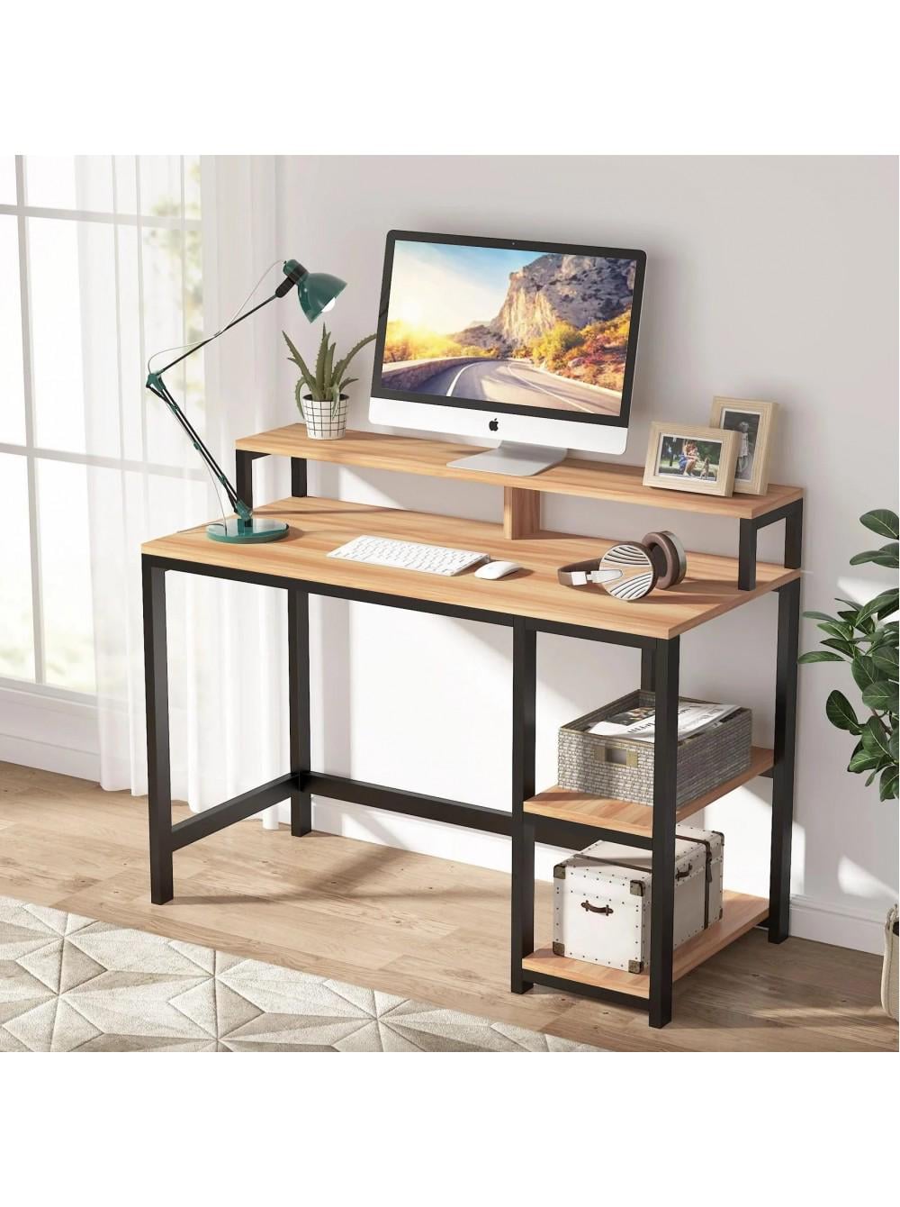 Письмовий стіл MSM з полицями Дуб Родос світлий