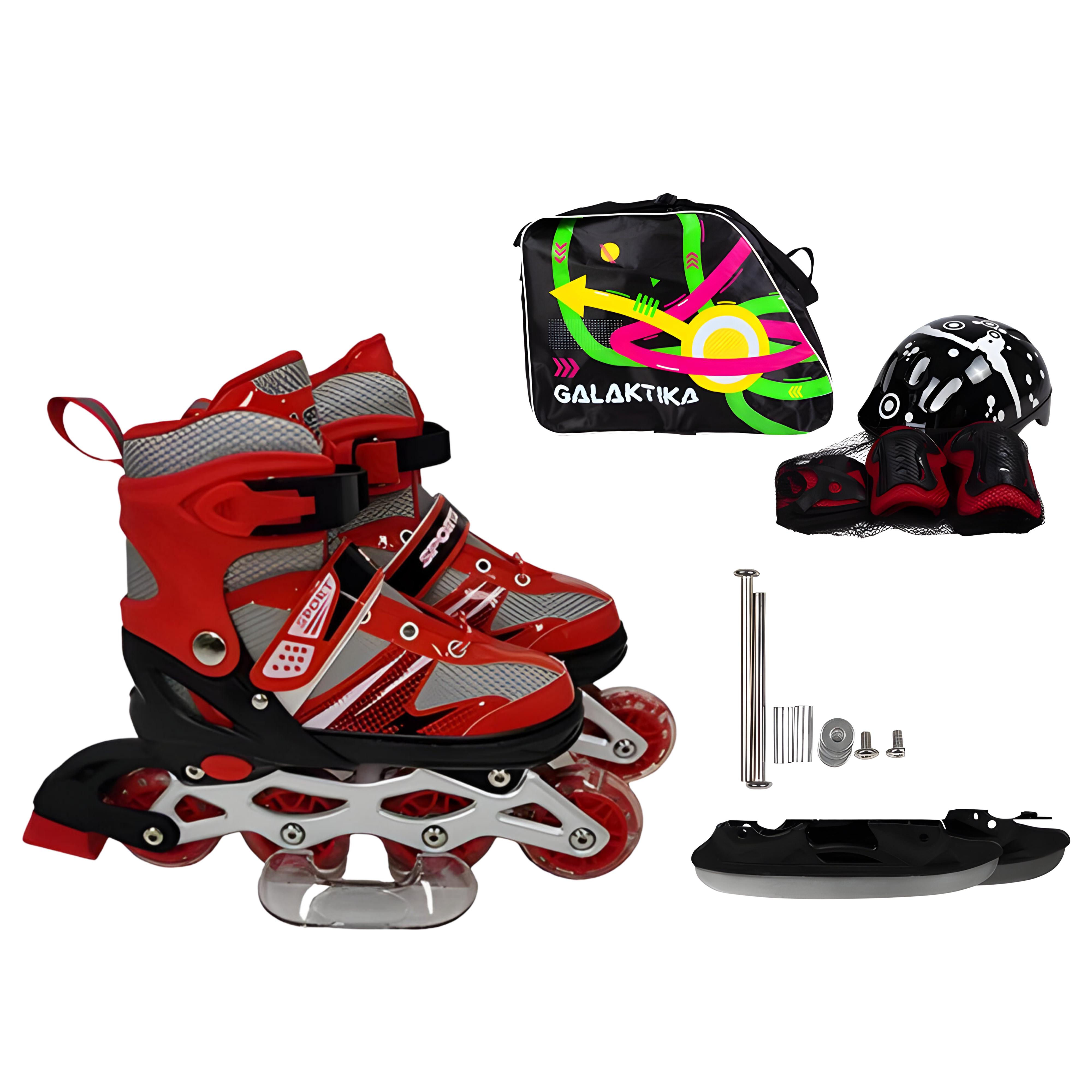 Ролики с подсветкой р. 35-38 Красный (RS-0038 M) - фото 2 Ролики с подсветкой р. 35-38 Красный (RS-0038 M) - фото 2