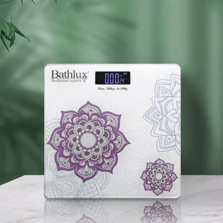 Напольные весы Bathlux супероточные до 160 кг дизайн Classical purple