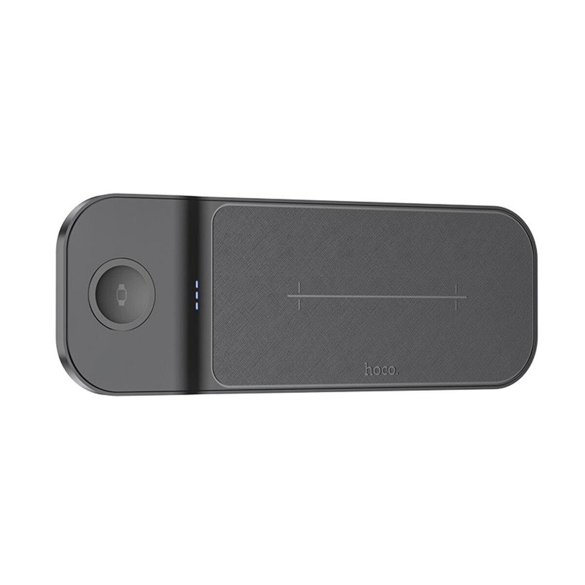 Зарядний пристрій бездротовий Hoco CQ6 Power 3в1 SAM Watch Чорний (6942007612029)