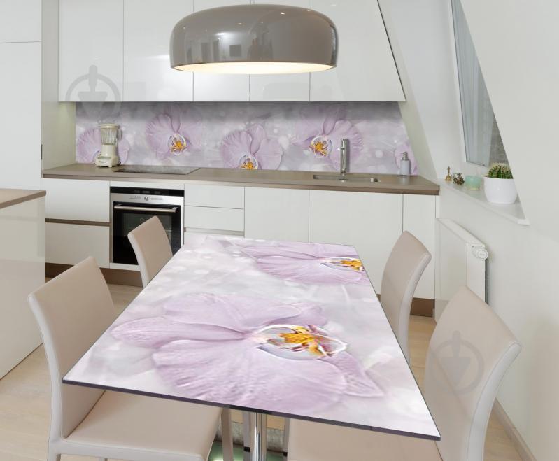 Наклейка виниловая на стол Zatarga  "Абстрактные Орхидеи" 600х1200 мм