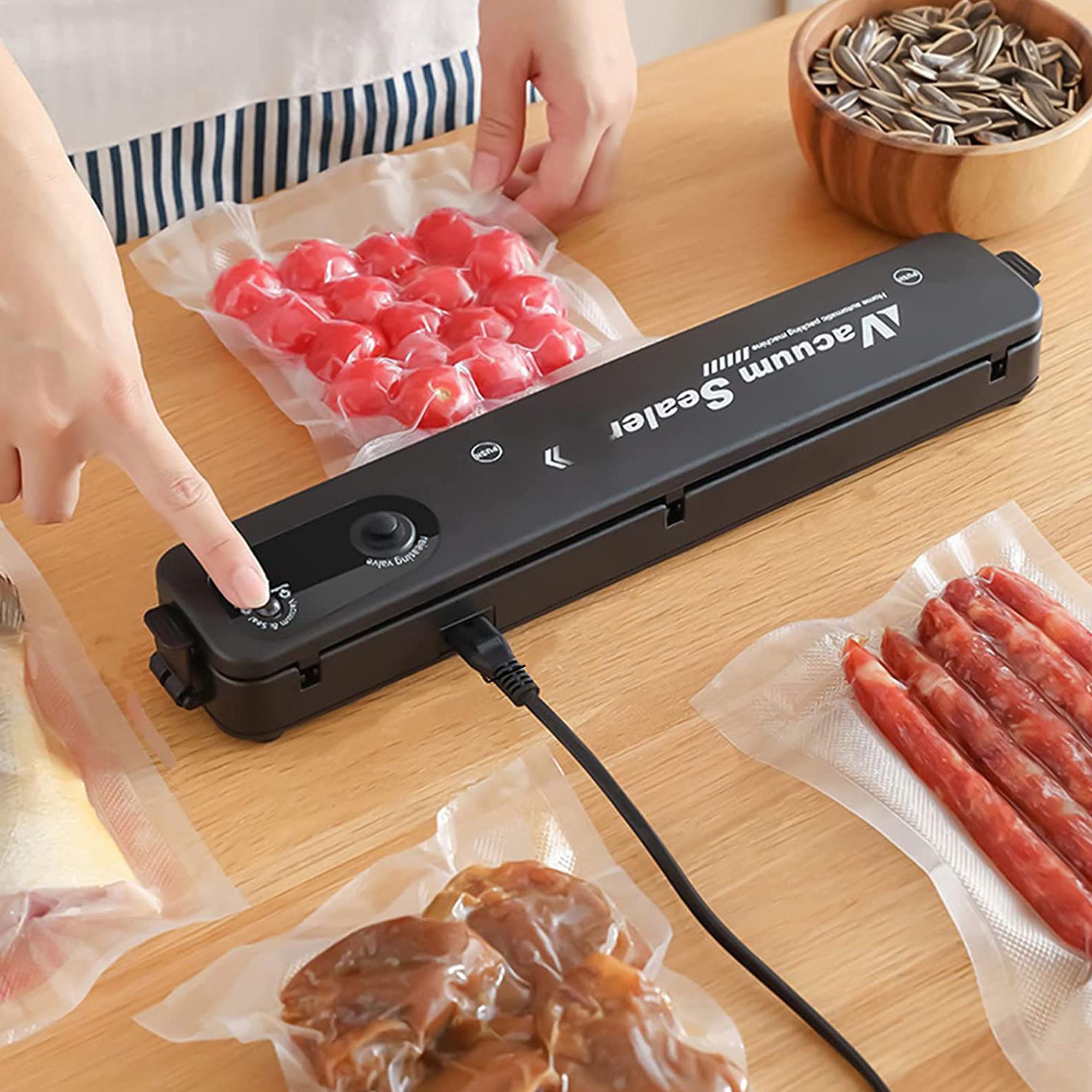 Побутовий вакуумний пакувальник продуктів Vacuum Sealer з функцією запаювання пакетів Чорний (65449) - фото 10