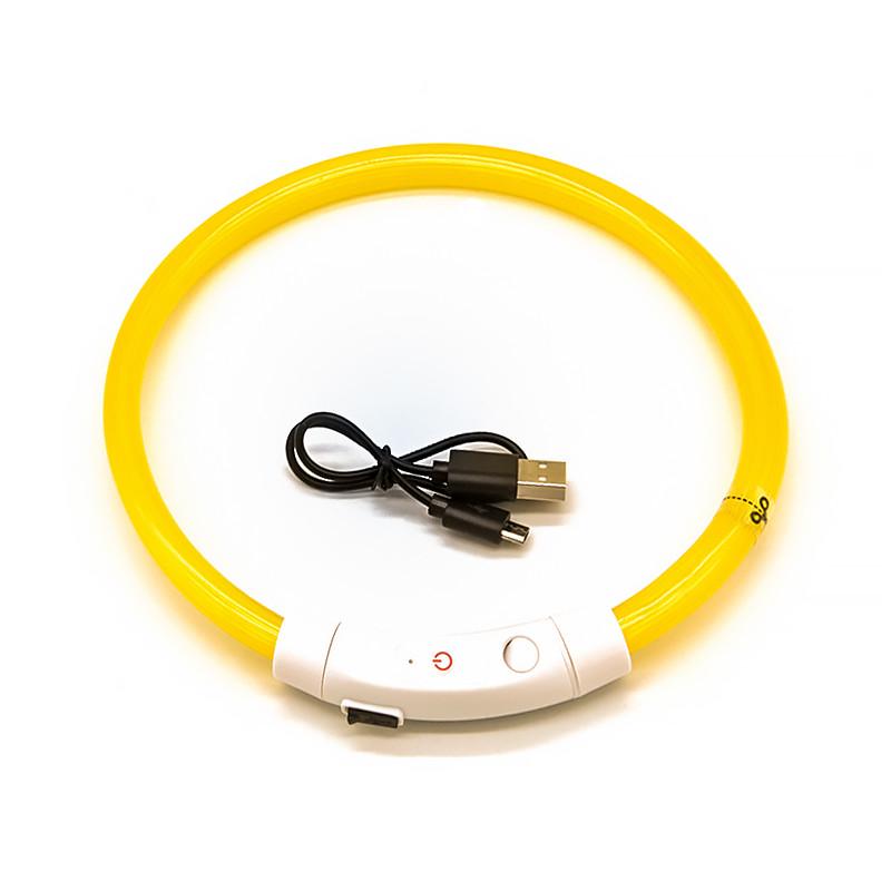 Ошейник светодиодный Lesko L-18 USB M Yellow - фото 4