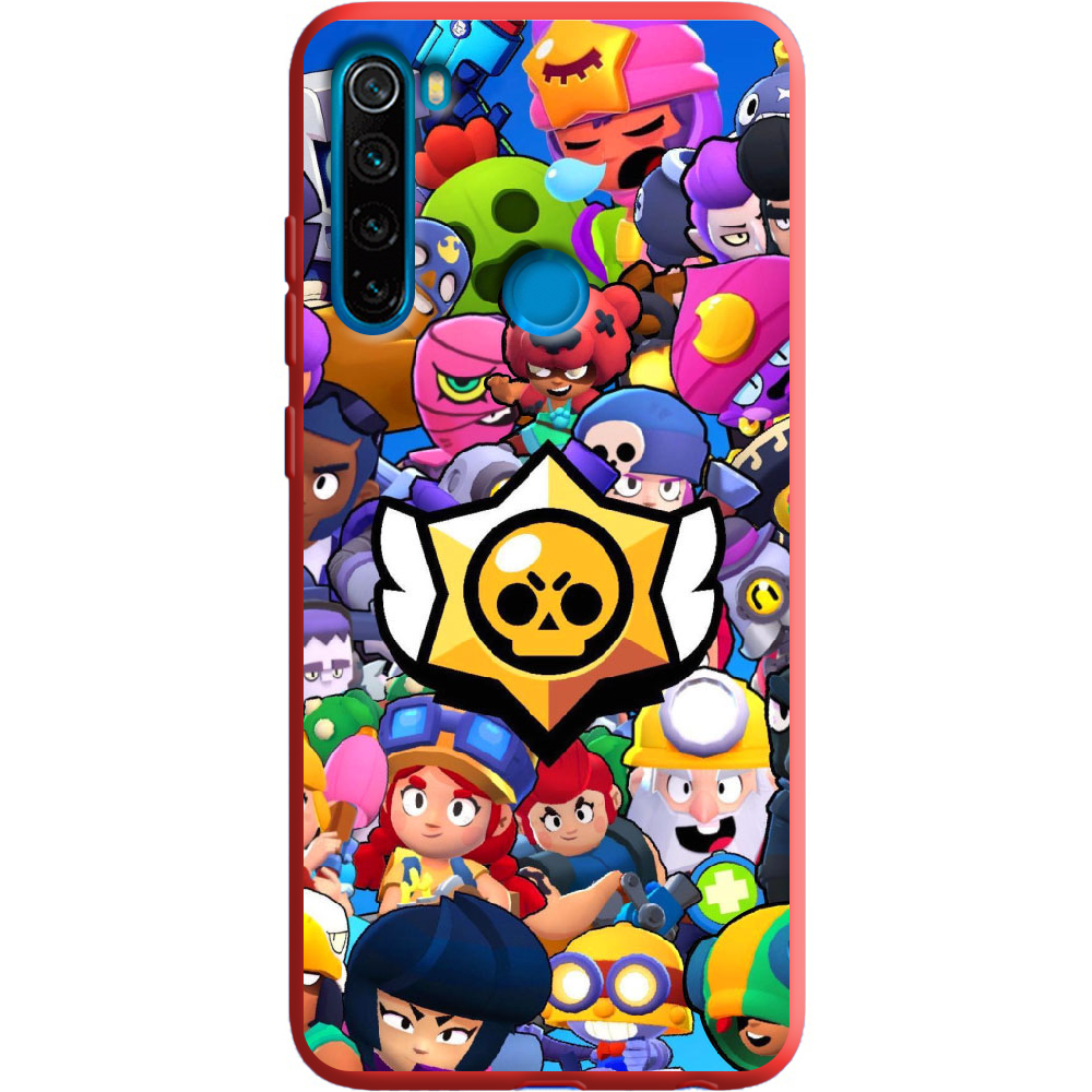 Чехол Boxface Xiaomi Redmi Note 8 Brawl Stars Красный силикон (38214-up2389-38683)
