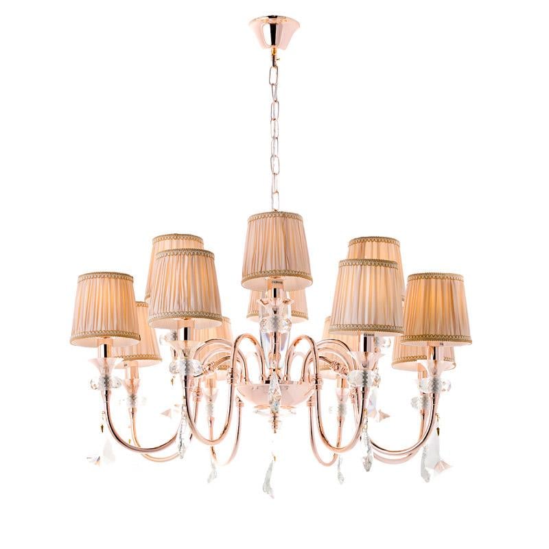 Люстра подвесная с абажурами Light House ES-15871/8+4 Золото (9576)