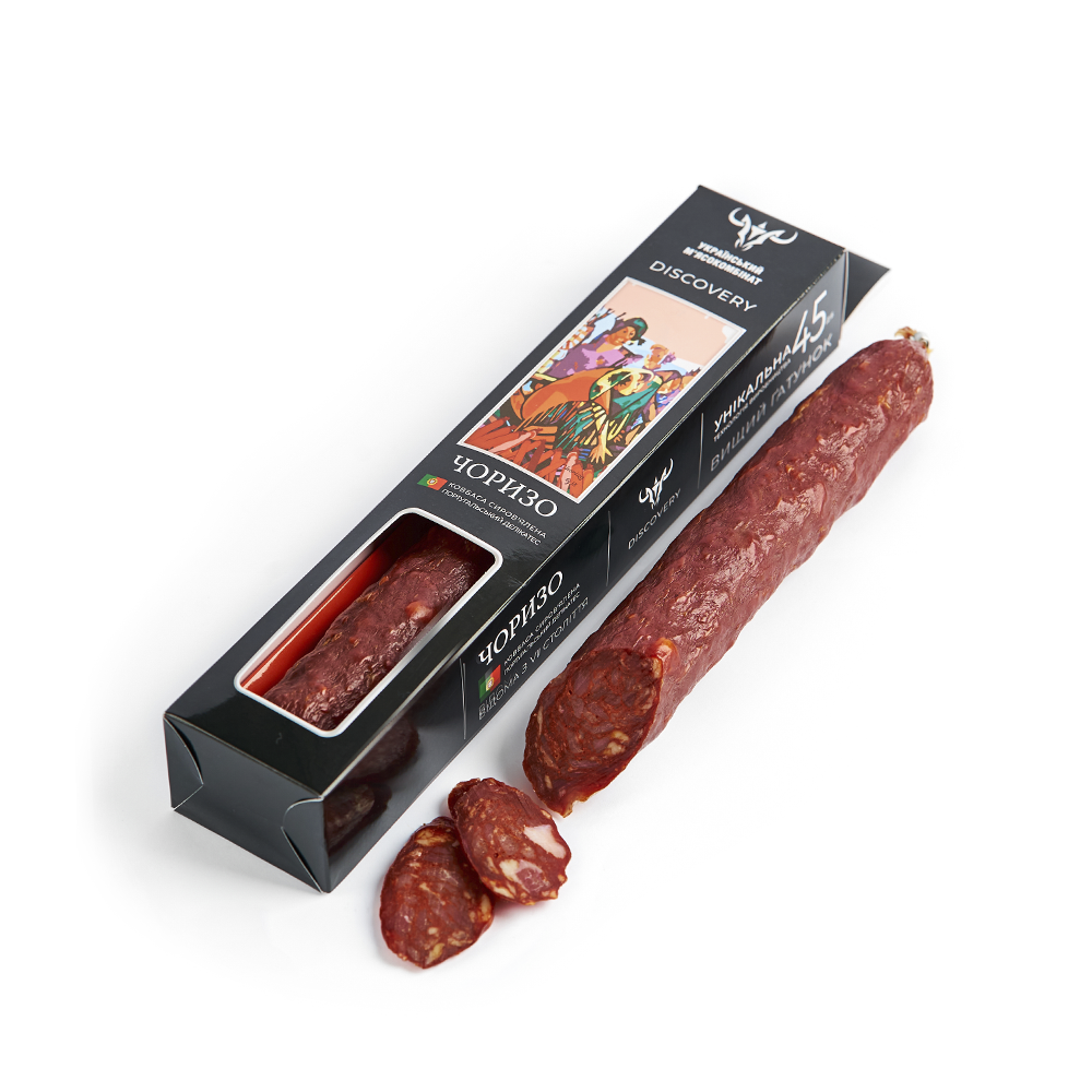 Колбаса сыровяленая Chorizo высшего сорта Discovery 240 г Колбаса сыровяленая Chorizo высшего сорта Discovery 240 г