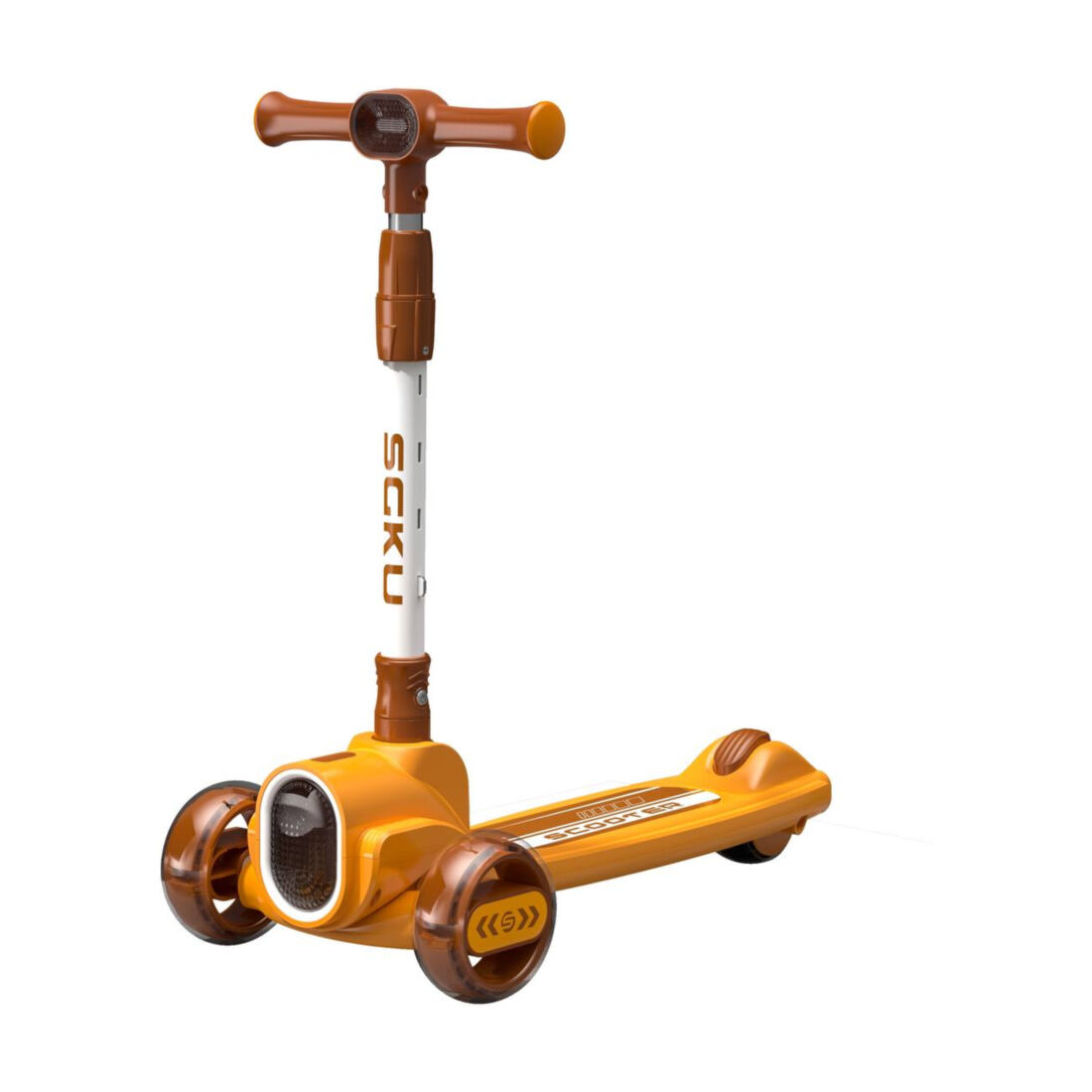 Самокат трехколесный Maraton Flash City Оранжевый