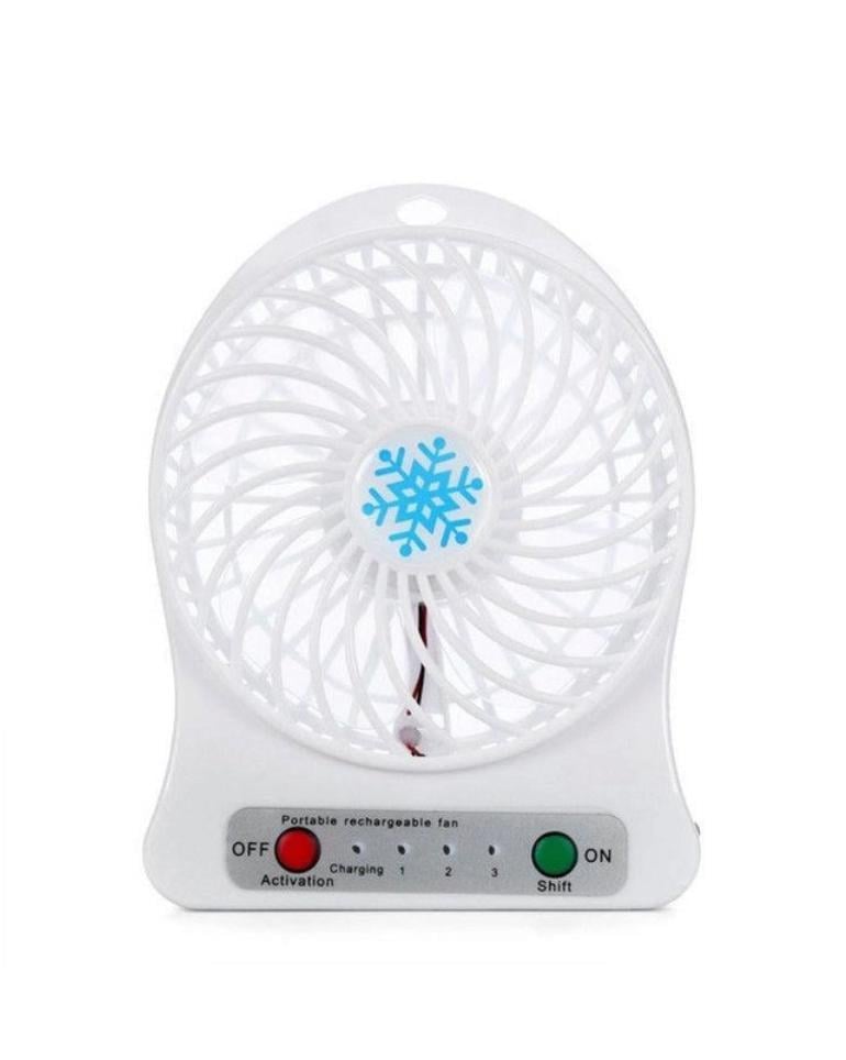 Вентилятор настольный аккумуляторный Mini Fan XSFS-01 7183 Белый Вентилятор настольный аккумуляторный Mini Fan XSFS-01 7183 Белый