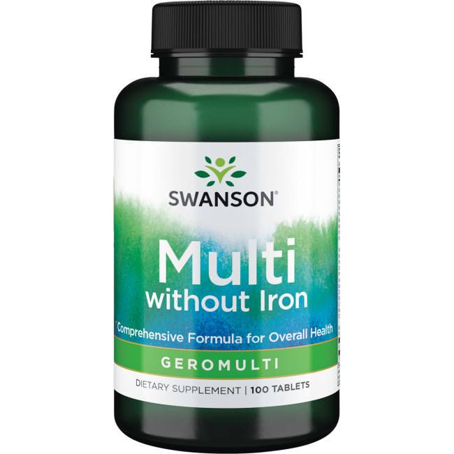 Мультиминеральный комплекс Swanson Multi without Iron Geromulti 100 Tabs