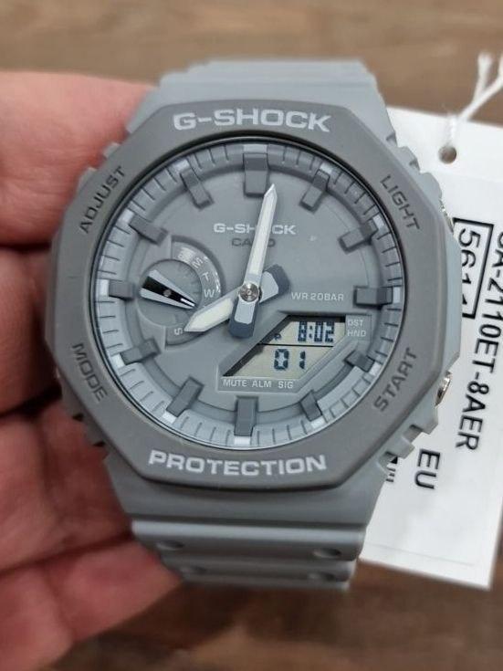 Наручные часы мужские Casio G-Shock GA-2110ET-2A ударопрочные с карбоновым корпусом/водозащитой 200 м/подсветкой Серый (3048976951)