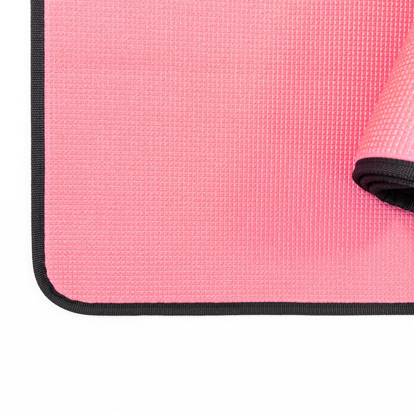 Килимок для йоги та фітнесу EVA двошаровий Osport Yoga Pro/ 8мм (OF-0275) Чорно-рожевий - фото 5