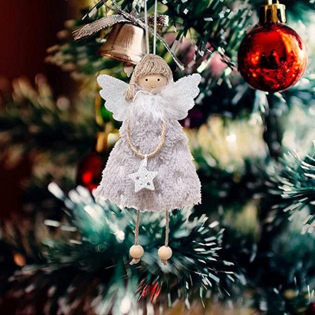 Набір ялинкових іграшок Новорічні янголята 3 шт. - фото 7 Набір ялинкових іграшок Новорічні янголята 3 шт. - фото 7