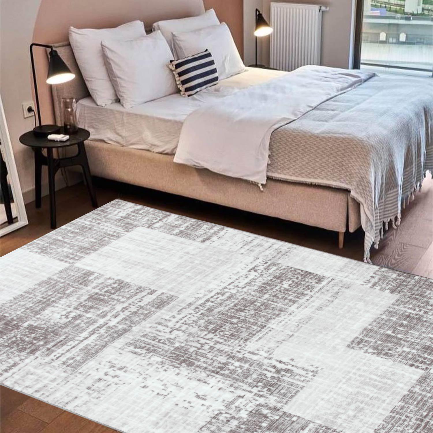 Килим з низьким ворсом на гумовій основі DAKARIA EPIC RUN 22091220320-p13 0,8x2,5 м Сірий (00-00020819) - фото 7