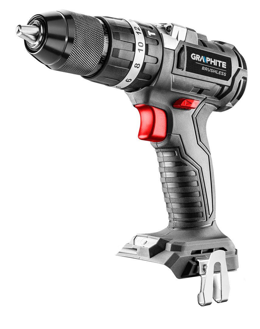 Шуруповерт-дрель аккумуляторная Graphite Energy+ 58Нм без аккумулятора Черный (58G020)