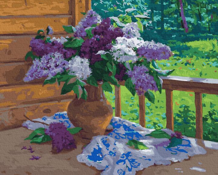 Картина за номерами Rainbow Art Бузок на веранді (GX23228-RA)