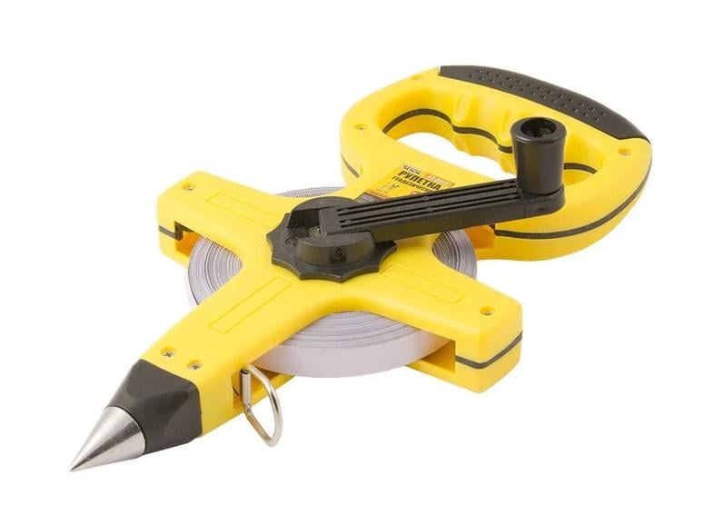 Рулетка геодезична MasterTool полотно зі сталі 30 м 13 мм (67-3013)