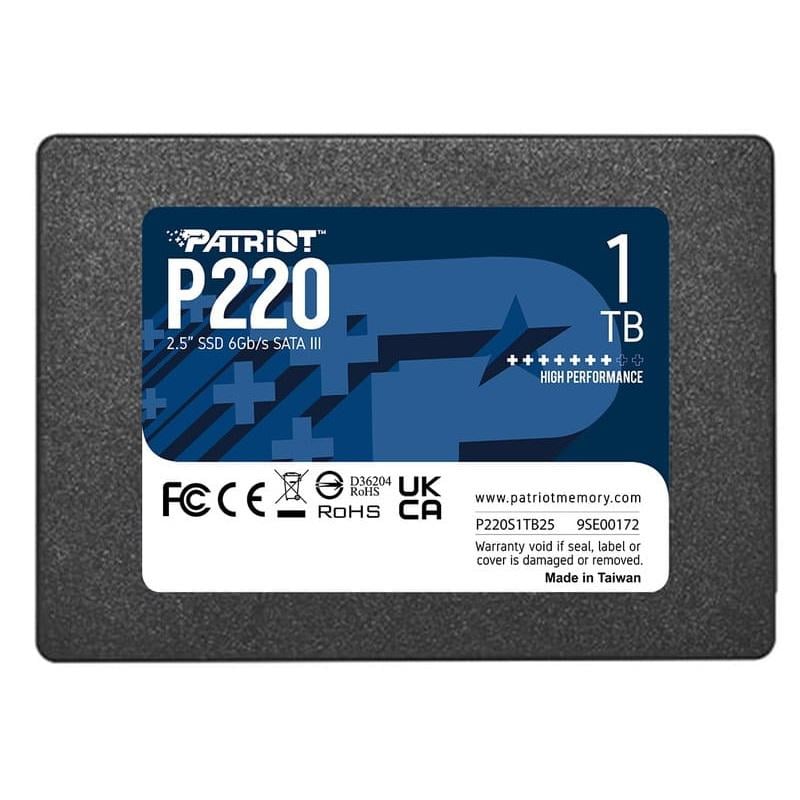 Накопитель SSD Patriot P220 1 Тб 2,5" 7 мм SATAIII (34602460)