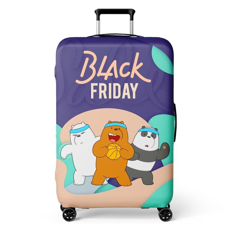 Чехол защитный BlackFriday для чемодана с принтом и вырезом под ручки плотный материал S Чехол защитный BlackFriday для чемодана с принтом и вырезом под ручки плотный материал S