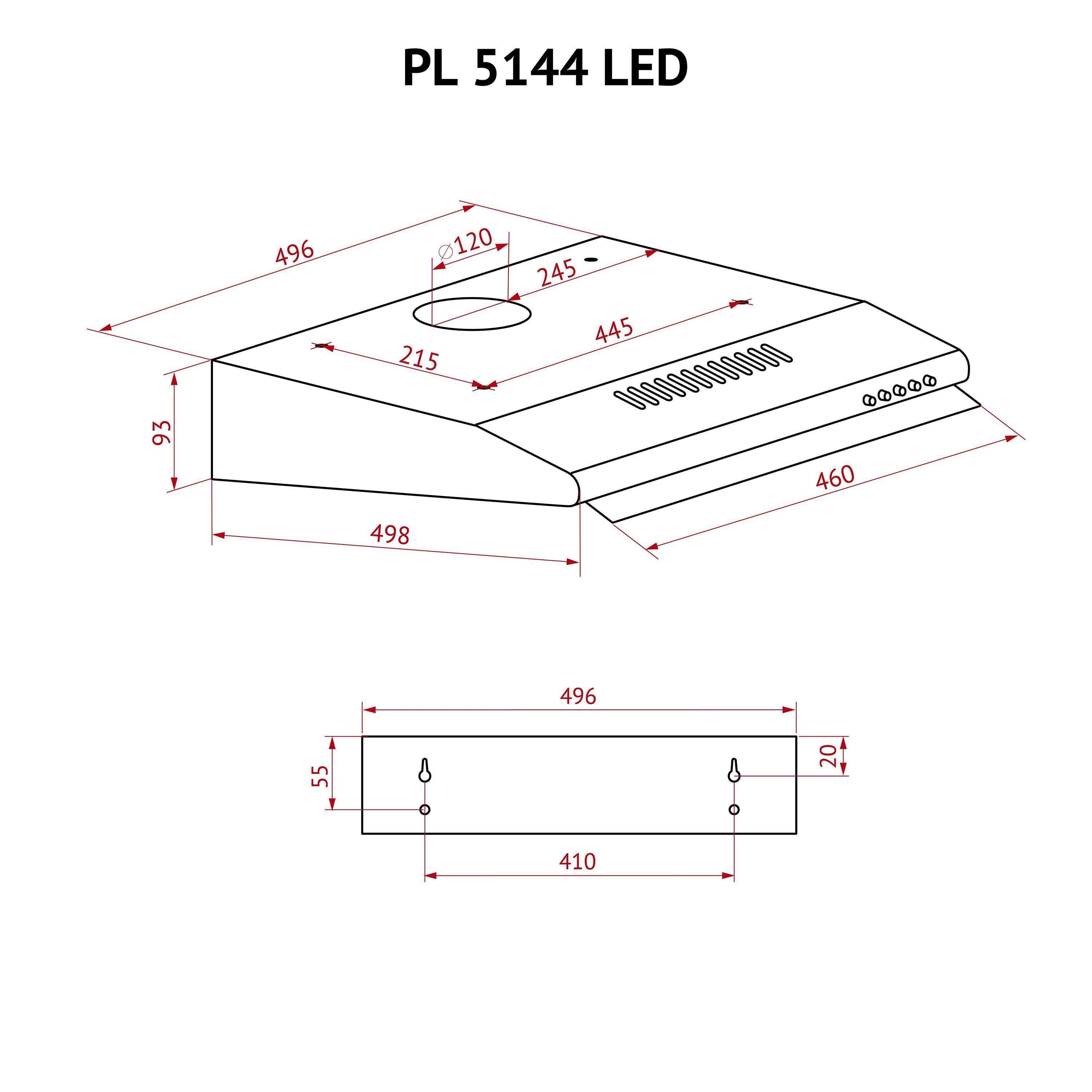 Вытяжка PERFELLI PL 5144 W LED - фото 11
