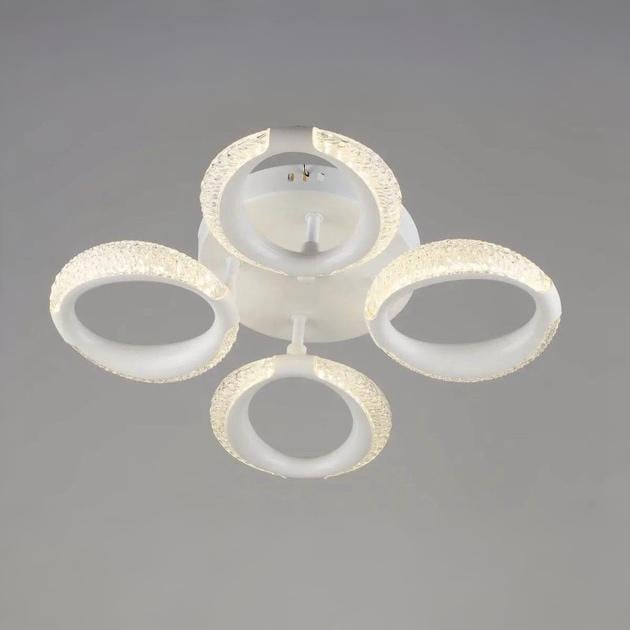 LED-люстра потолочная Sirius Модерн 3000/6500K IP20 B YH1303/4 WT 24W Белый (28686287)